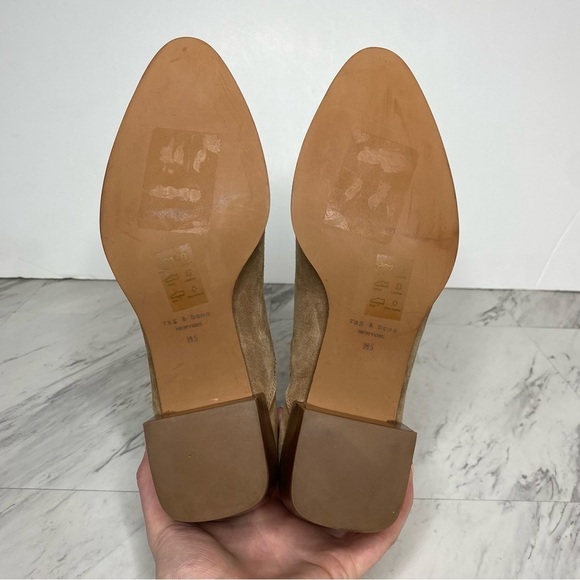 Rag & Bone Rover Zip Tan Suede Bootie 39.5 - Picture 15 of 16